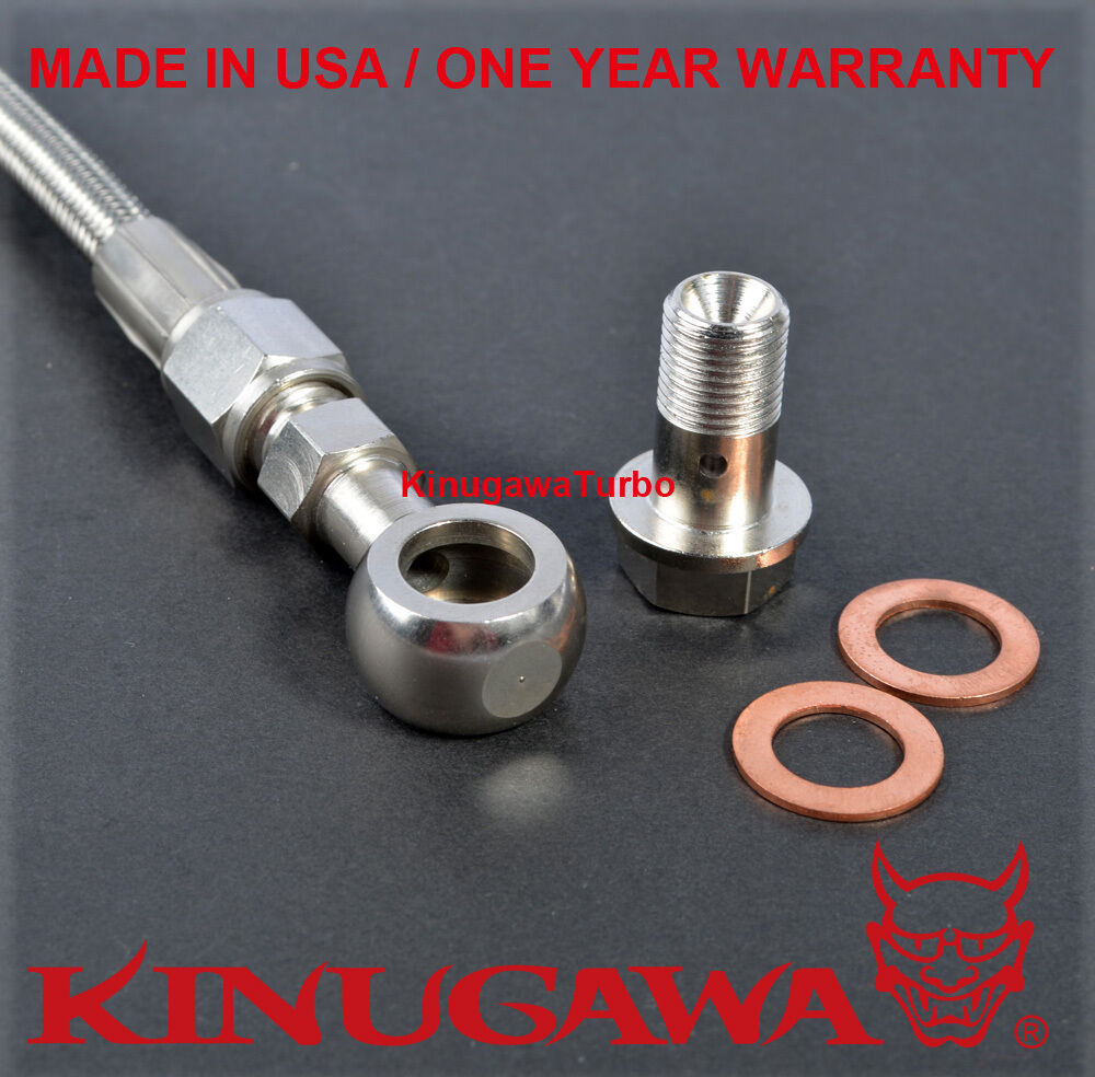 Turbo Oil Feed Line 40" Garrett T25 T28 Journal Bearing 1.5mm Restrictor
