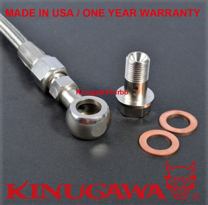 Turbo Oil Feed Line 40" Garrett T25 T28 Journal Bearing 1.5mm Restrictor