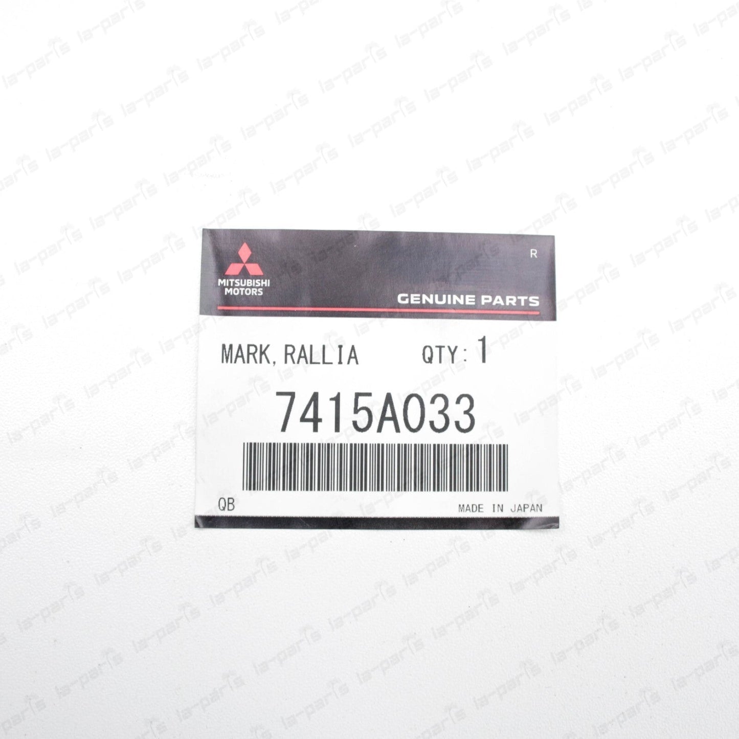 New Genuine OEM Mitsubishi Ralliart Emblem 7415A033 Made in Japan 108x26mm