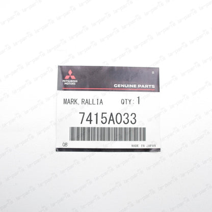 New Genuine OEM Mitsubishi Ralliart Emblem 7415A033 Made in Japan 108x26mm