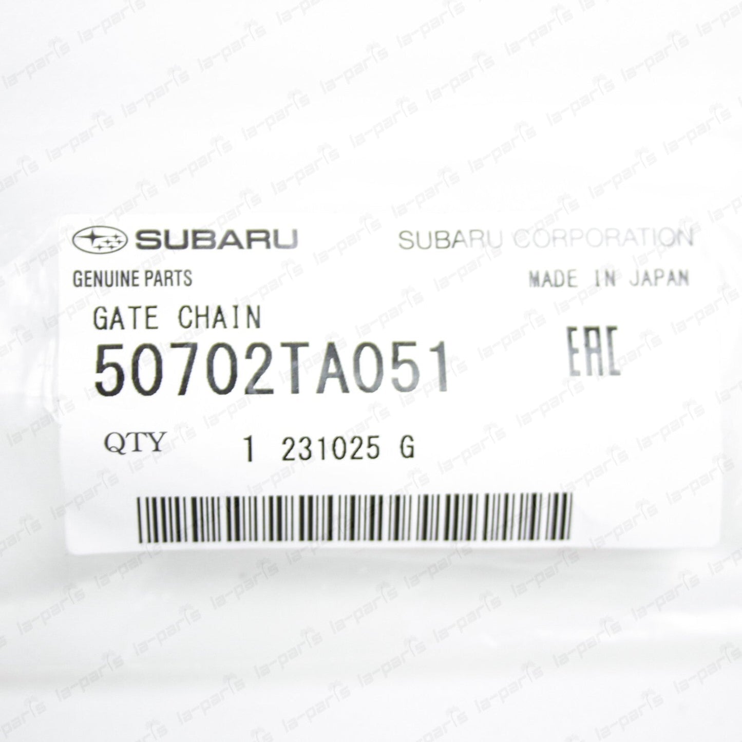 New Genuine Subaru Sambar KS3 KS4 KV3 KV4 TT1 TT2 Gate Chain 50702TA051 SET of 2