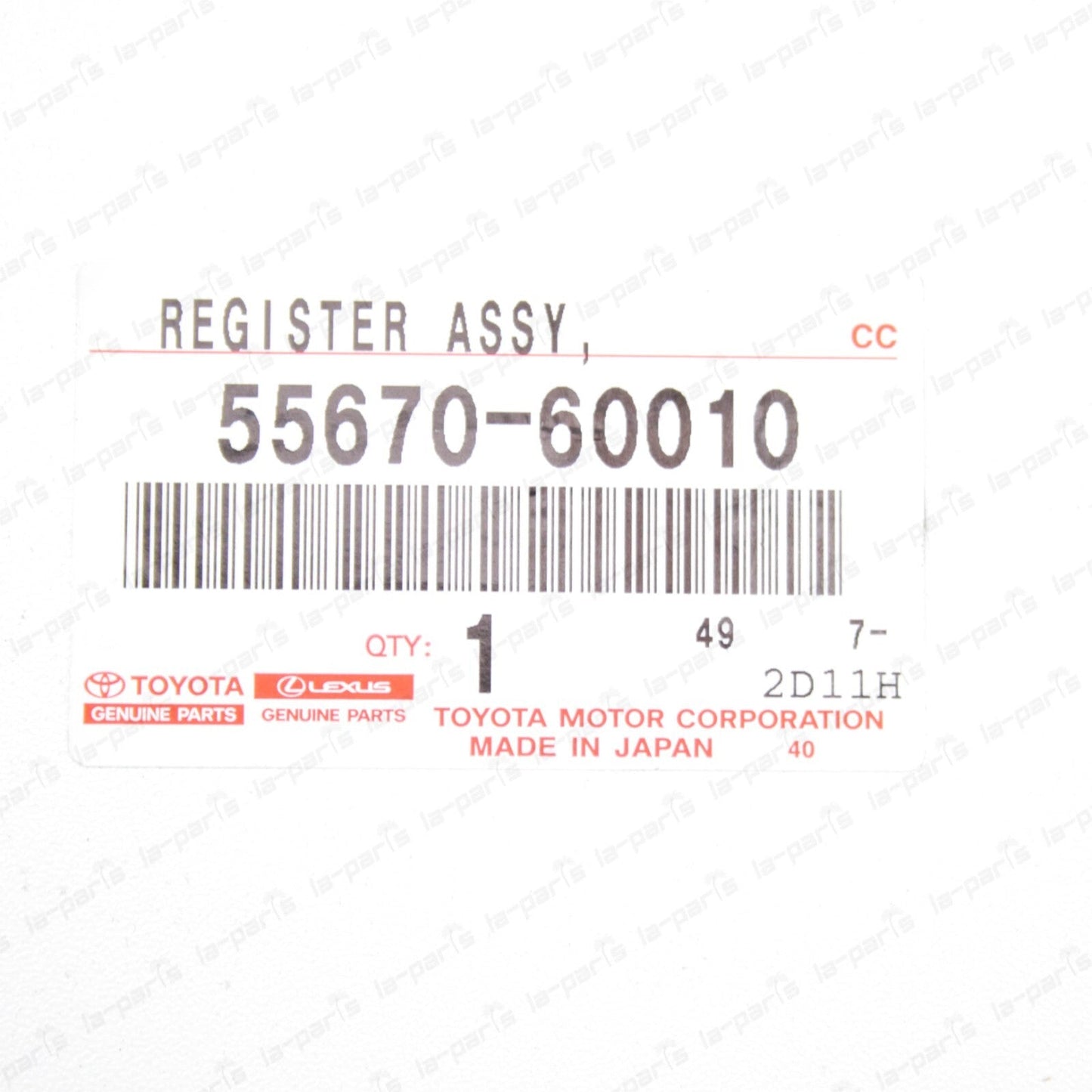 NEW GENUINE TOYOTA LC80 INSTRUMENT PANEL REGISTER NO.3 55670-60010