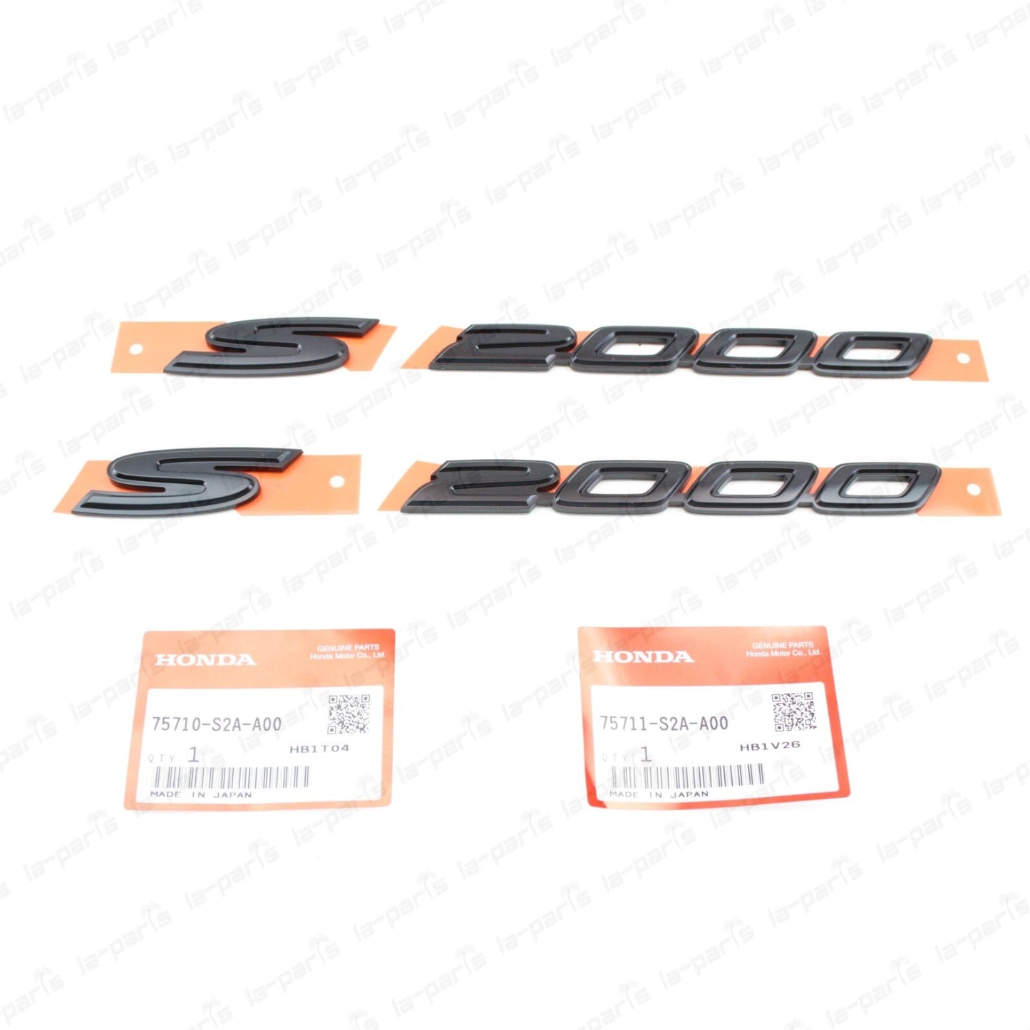 GENUINE HONDA 00-09 S2000 CR AP1 AP2 SIDE FENDER BLACK EMBLEMS BOTH SIDES