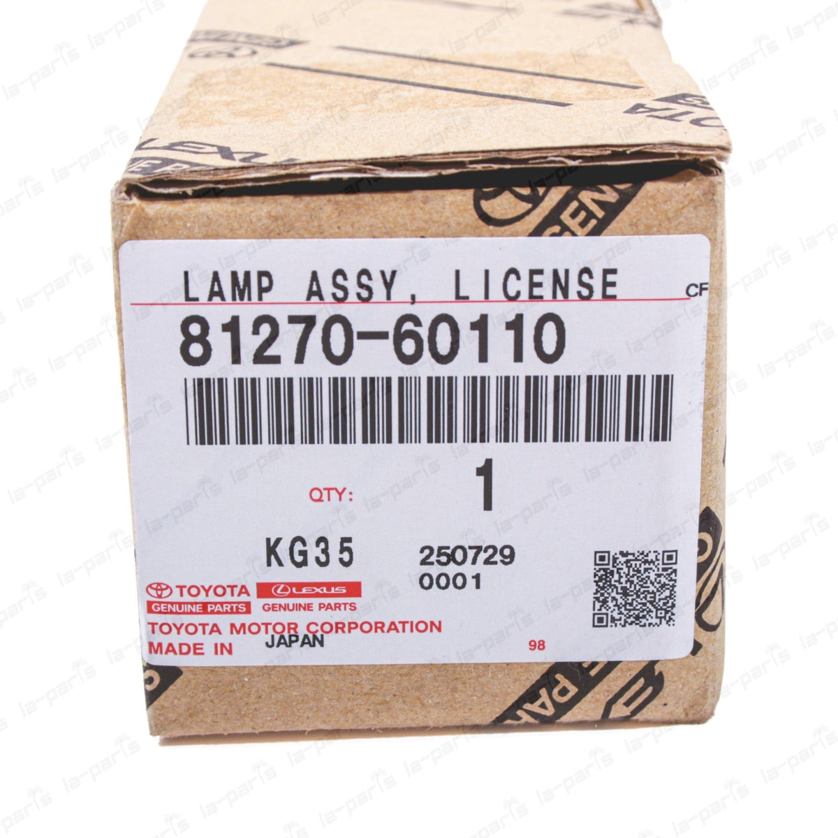 New Genuine OEM Toyota 1991-1997 Land Cruiser FJ80 LX450 Rear License Plate Lamp