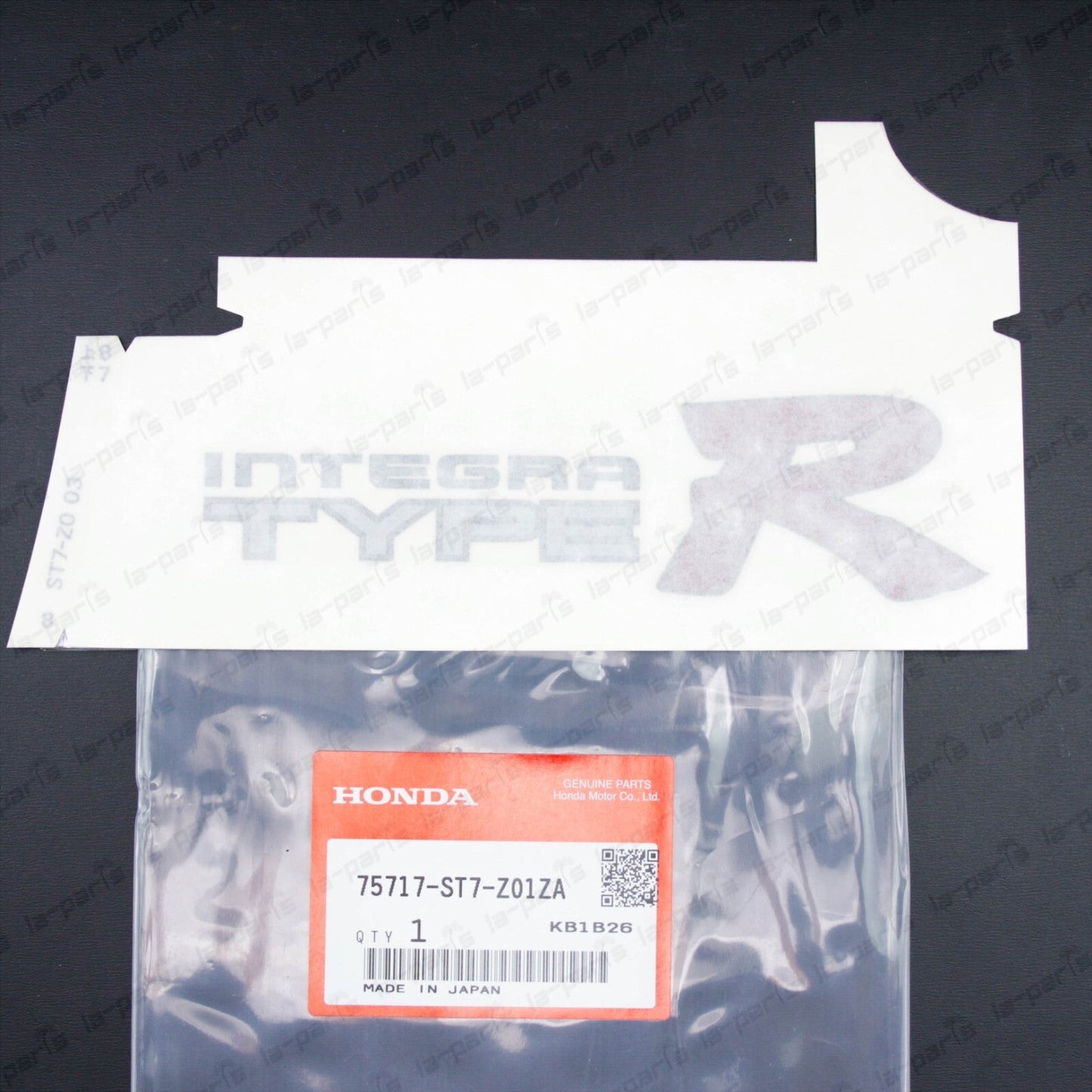 GENUINE HONDA ACURA 94-01 INTEGRA DC2 DB8 REAR TYPE R DECAL (BLACK OUTLINING)