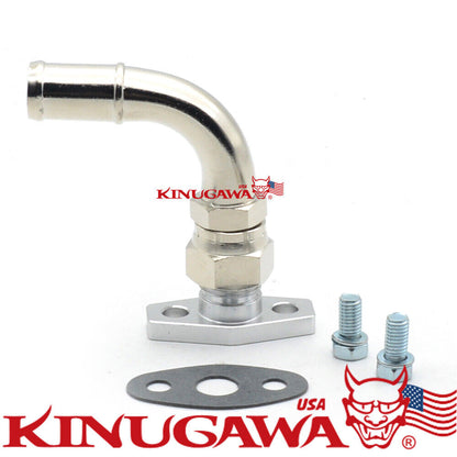 Turbo Oil Return Drain Pipe Kit For Borgwarner EFR 6258 6758 90Deg 19mm 3/4"
