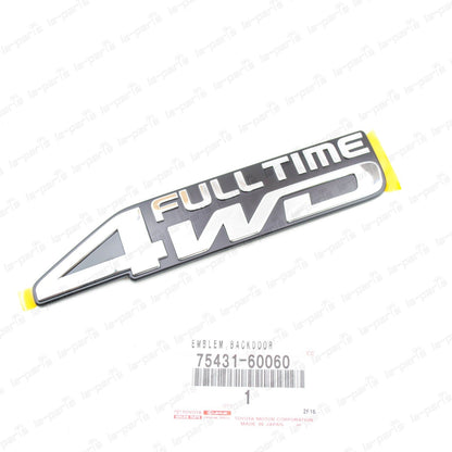 NEW GENUINE TOYOTA 91-97 LAND CRUISER FJ80 96-97 LX450 REAR FULL TIME 4WD EMBLEM