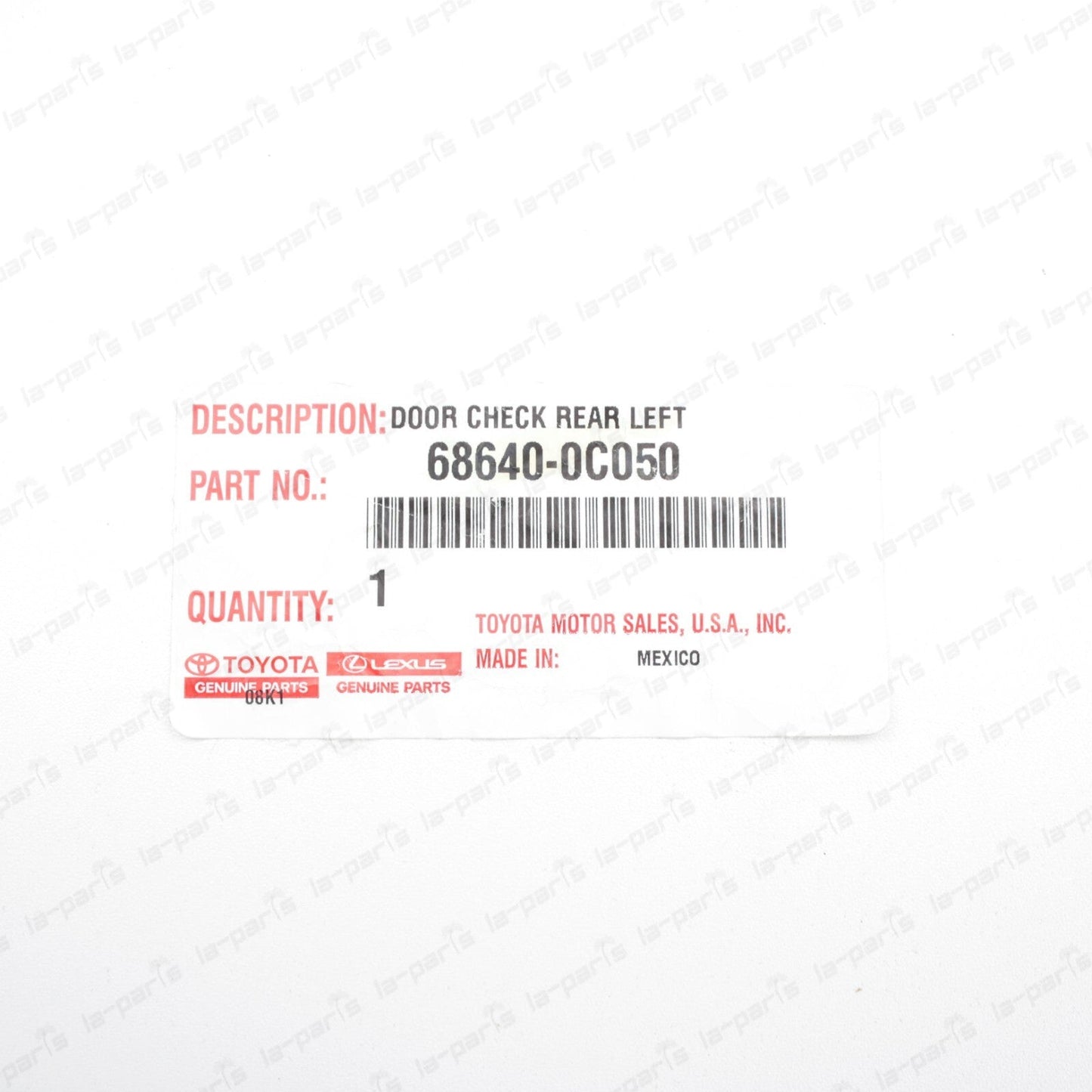 NEW GENUINE TOYOTA 08-21 TUNDRA SEQUOIA LEFT REAR DOOR CHECK 68640-0C050