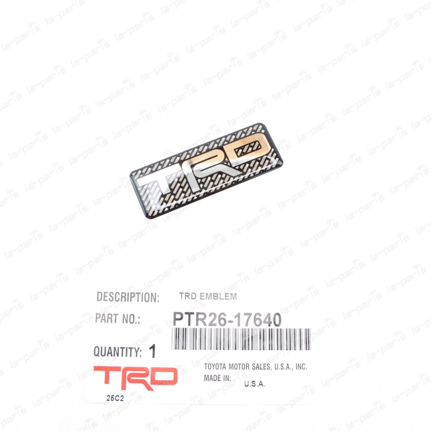 GENUINE TOYOTA TRD LOGO EMBLEM TOYOTA RACING DEVELOPMENT PTR26-17640