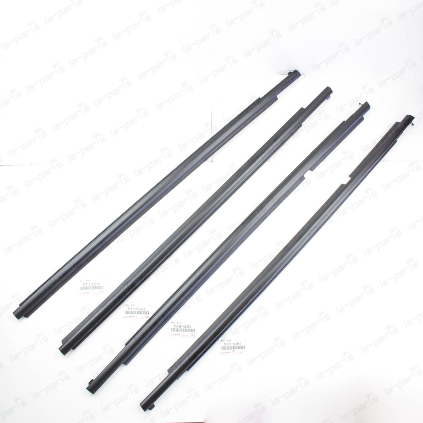 New Genuine Toyota 07-16 Land Cruiser 200 Front & Rear Door Belt Moulding Set