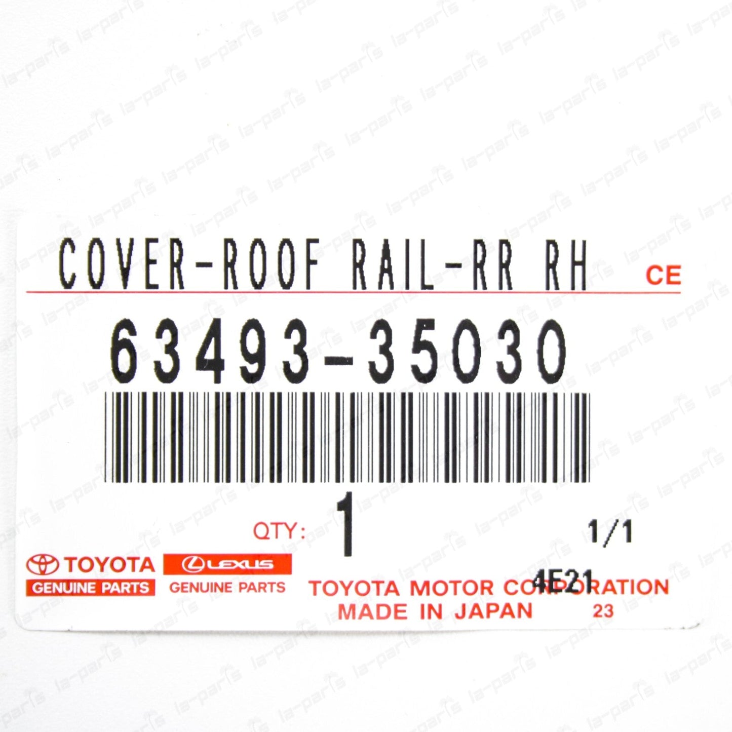New Genuine OEM Toyota 10-23 4Runner Passenger Rear Roof Rack Cover 63493-35030