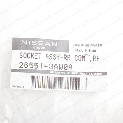 Genuine Nissan 12-19 Versa Passenger Rear Combination Lamp Socket 26551-3AW0A