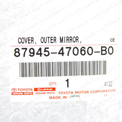 New Genuine Toyota 16-21 Prius Driver Mirror Cover Silver 1F7 87945-47060-B0