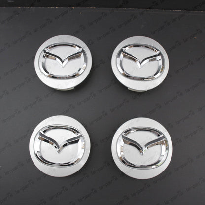 GENUINE MAZDA 3 5 6 MIATA RX8 CX7 CX9 SILVER WHEEL CENTER CAP BBM2-37-190 4PCS