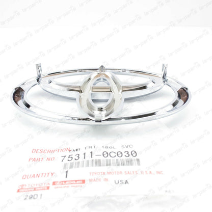NEW GENUINE TOYOTA TUNDRA  SEQUOIA CHROME FRONT GRILLE EMBLEM 75311-0C030