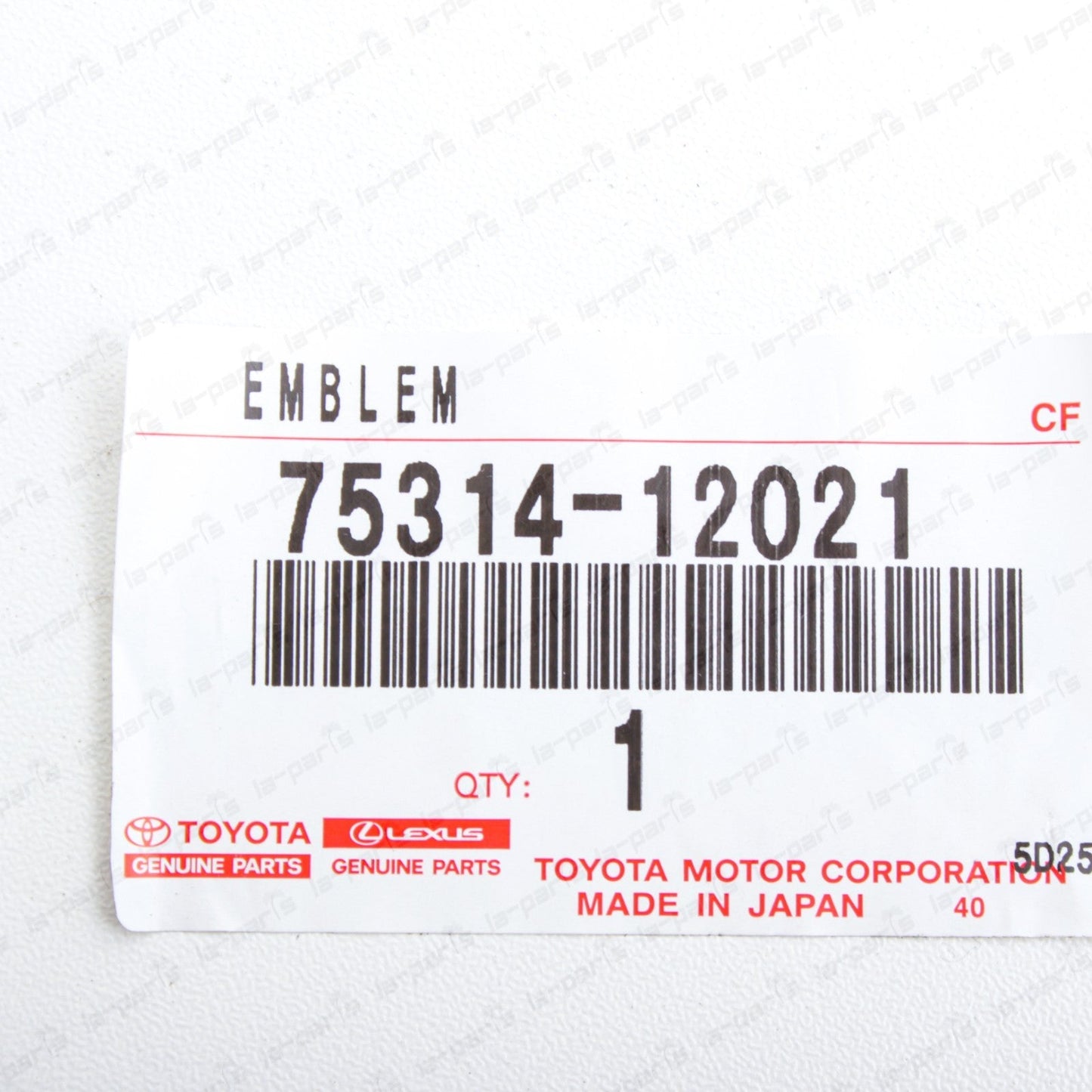 Genuine Toyota Corolla Sprinter TRUENO AE86 Front Bumper Logo Emblem 75314-12021