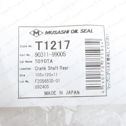 JDM MUSASHI Rear Crankshaft Oil Seal For Toyota 1988-1993 Land Cruiser 3FE 1FZFE
