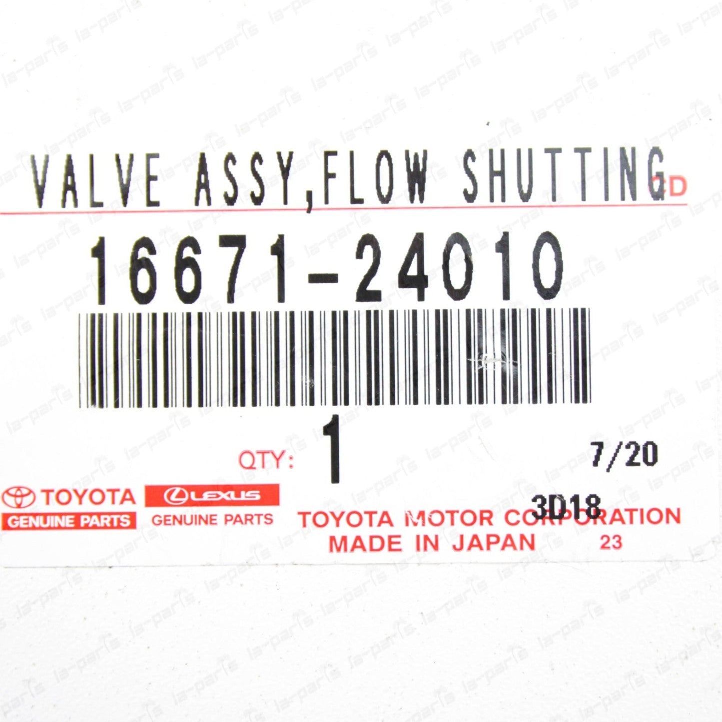 Genuine Toyota 19-22 Corolla UX200 Coolant Flow Control Valve No.1 16671-24010