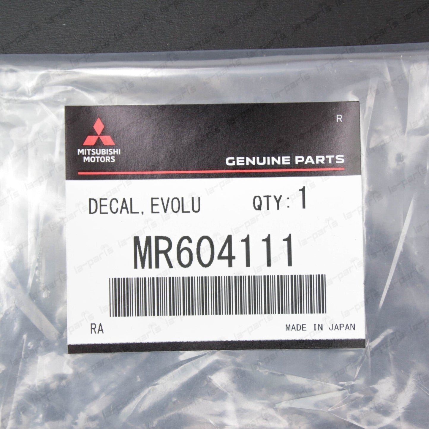 NEW GENUINE MITSUBISHI LANCER EVO 6 CP9A EVOLUTION VI DECAL STICKER MR604111