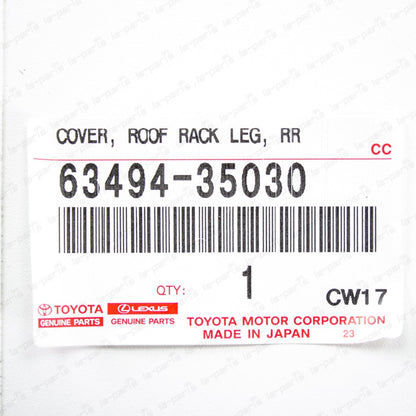 New Genuine OEM Toyota 10-23 4Runner Driver Rear Roof Rack Cover 63494-35030