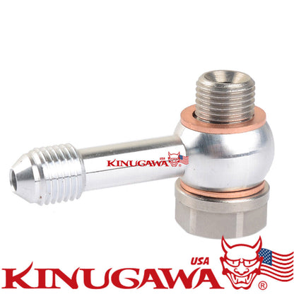 AN -3 (3AN) Aluminum 7075 Banjo Adapter To M10x1.0 Stainless Steel Banjo Bolt