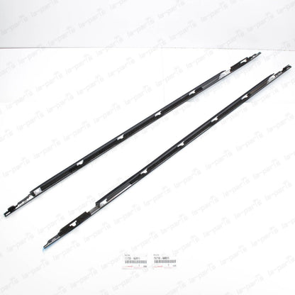 New Genuine Toyota Lc Lexus Lx450 91-97 Front Door Belt Mouldings Set Chrome