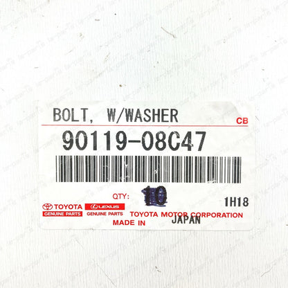NEW GENUINE TOYOTA ROOF RACK BRACKET BOLT W/WASHER 90119-08C47