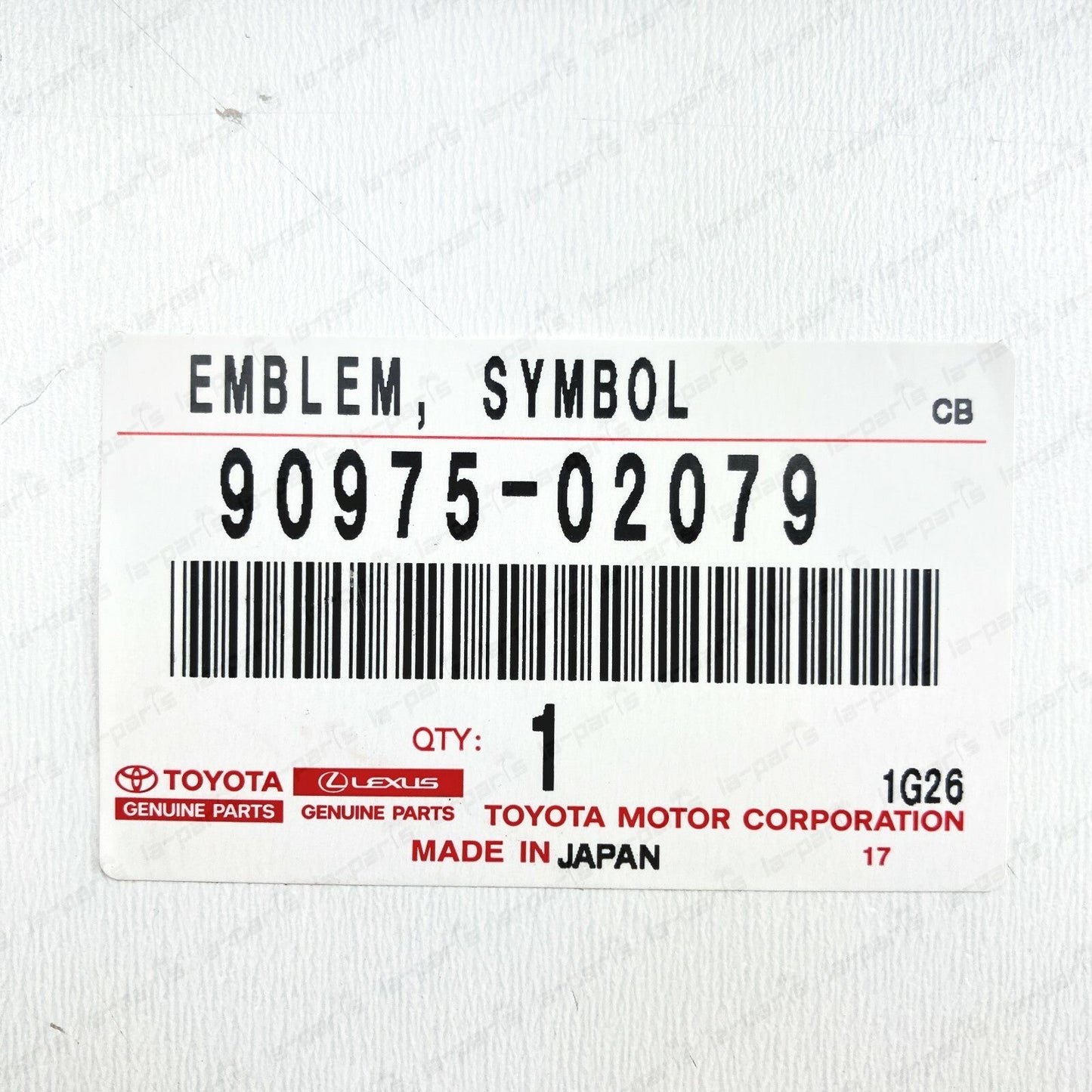 GENUINE LEXUS RX350 IS250 IS350 ES350 GS350 GS460 REAR BACK EMBLEM 90975-02079