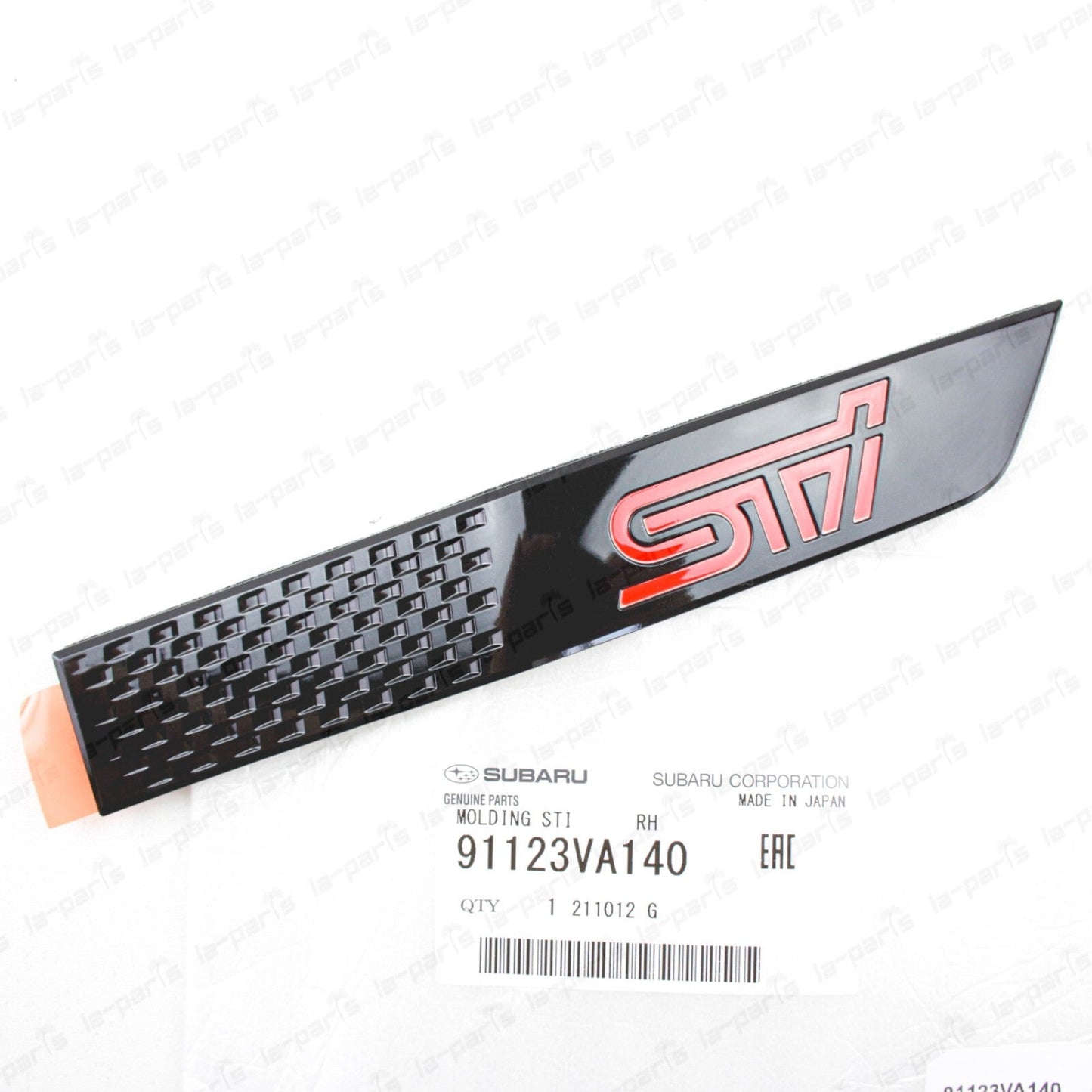 New Genuine OEM Subaru 15-16 WRX STi Black Passenger Fender Emblem Molding Badge