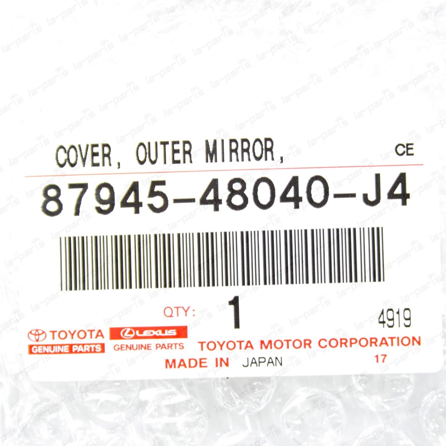 New Genuine Toyota 21-24 Venza 8X8 Dark Blue Driver Side Outer Mirror Cover