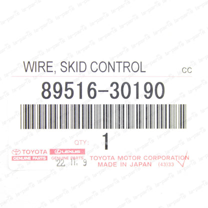 Genuine Lexus IS GSE25 GS GRS196 Passenger Skid Control Sensor Wire 89516-30190