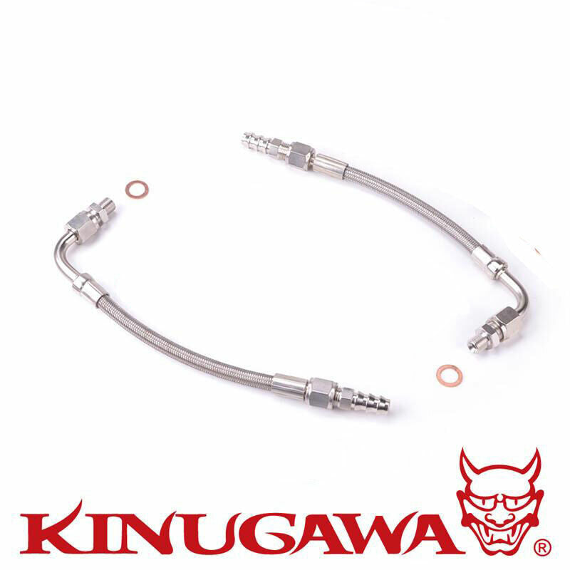 Turbo Water 4AN Teflon Line Kit M14 x 1.5mm MHI TD05 TD06 GT25 GT28  3/8" Barb