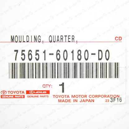 New Genuine Toyota 02-07 Land Cruiser Passenger Quarter Moulding 75651-60180-D0