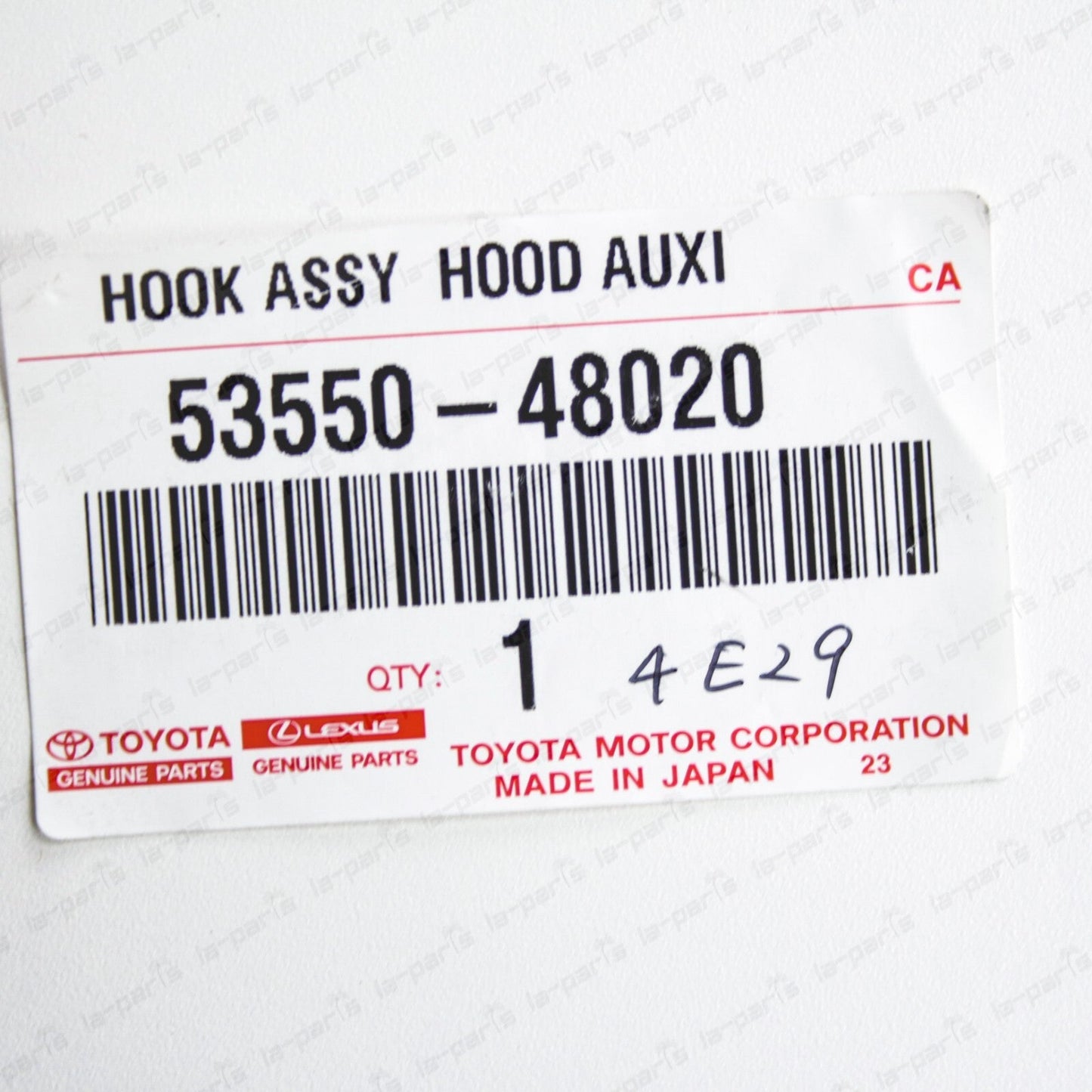 New Genuine Toyota Lexus 04-09 RX330 RX350 RX400h Hood Auxiliary Catch Hook Assy