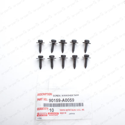 New Genuine Toyota 2016-2022 Bumper Cover Heat Shield Screws 90159-A0059 Qty:10