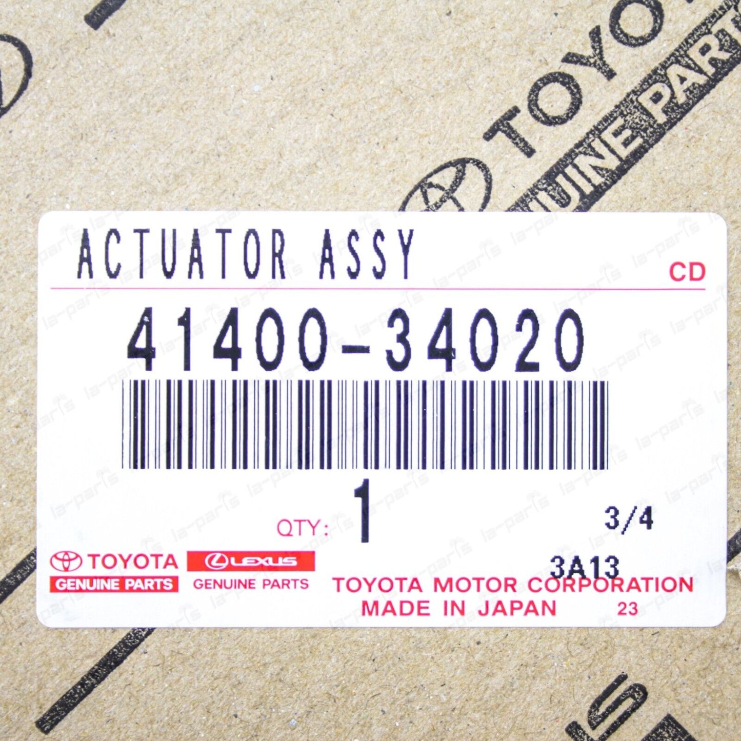 Genuine Toyota Sequoia Tundra 4WD Front Differential Vacuum Actuator 41400-34020