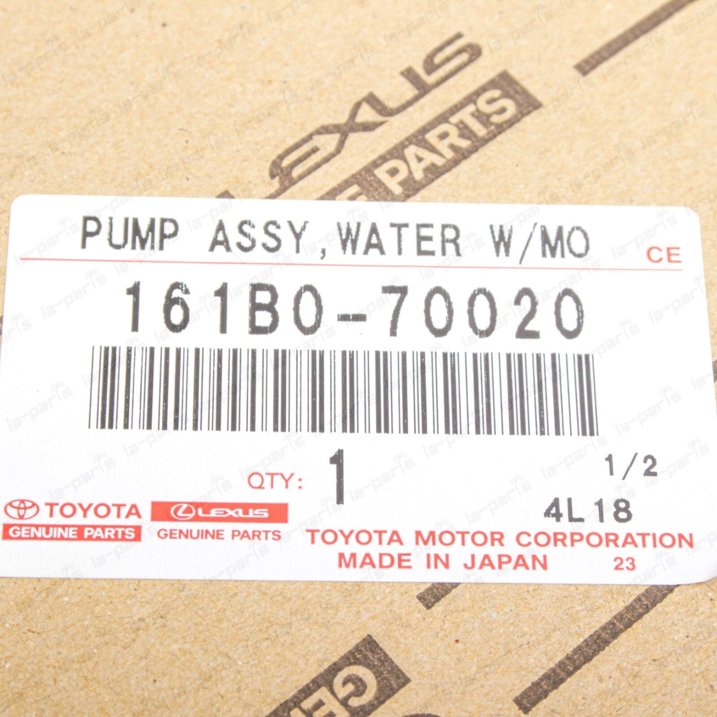 New Genuine Toyota 3.5L V35A-FTS Electric Water Low Temperature Pump 161B0-70020