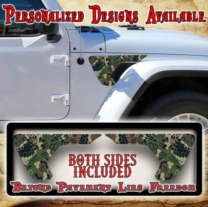 Kryptek camo fender vent for the JL or JT 2018 or newer 57