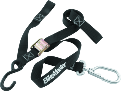 BikeMaster Tiedown 1-1/2in Swivel Softhook - Black 100541
