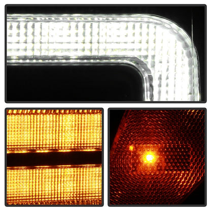 SPYDER Signature 20-22 Ford F250/F350 (Halogen) Proj. Headlights - Black (PRO-YD-FS20HALSI-SEQ-BK) 5088628