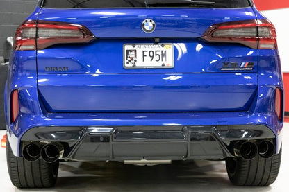 Dinan Valved Axle-Back Exhaust - 2020-2025 BMW X5M/X6M Stainless Steel - Polished Tips - F95/F96