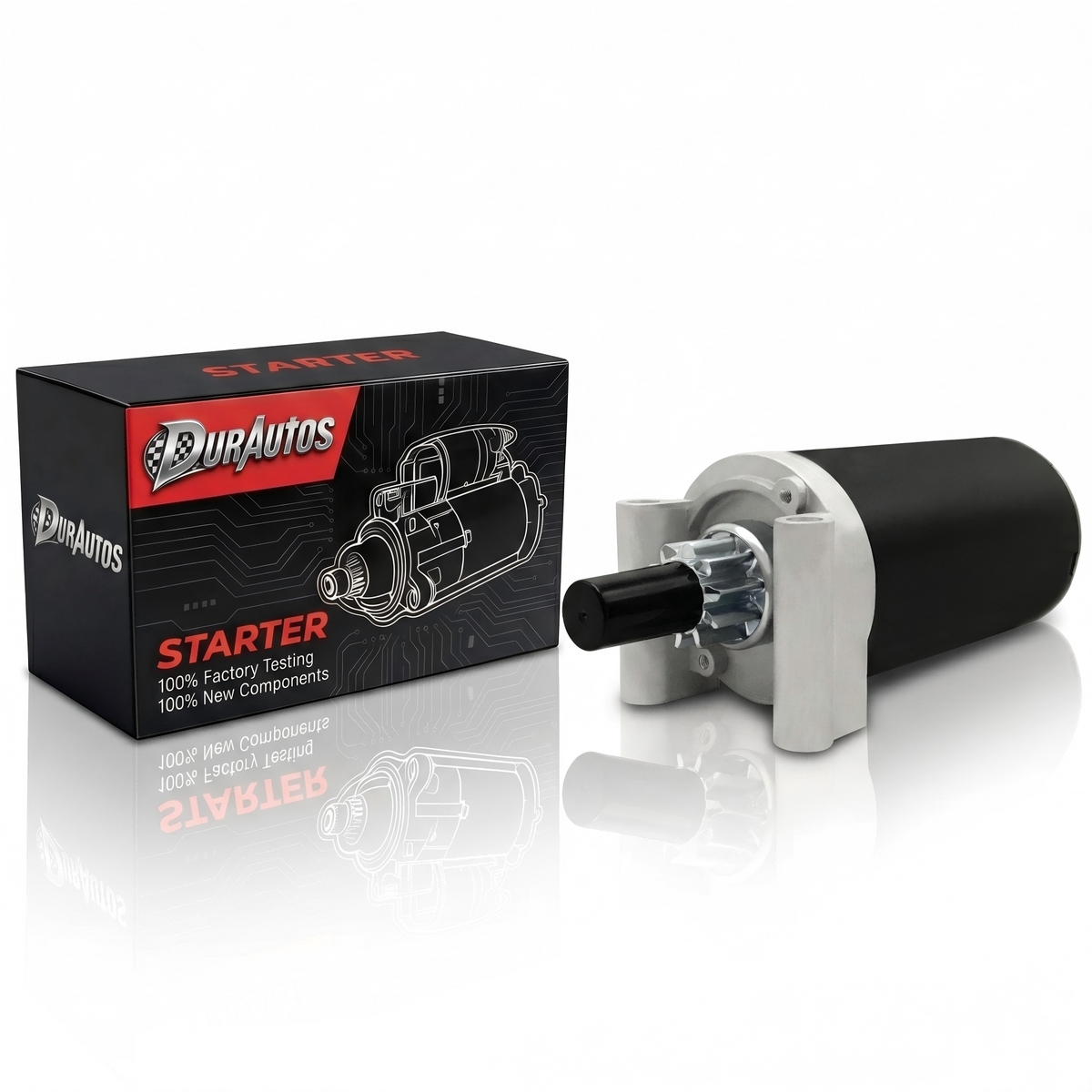 Durautos 10-Tooth Starter Motor for Kohler 7000 & Courage Twin 20-27HP, Replaces 32-098-01-S