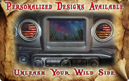 Steering wheel decal Antique American Flag 154