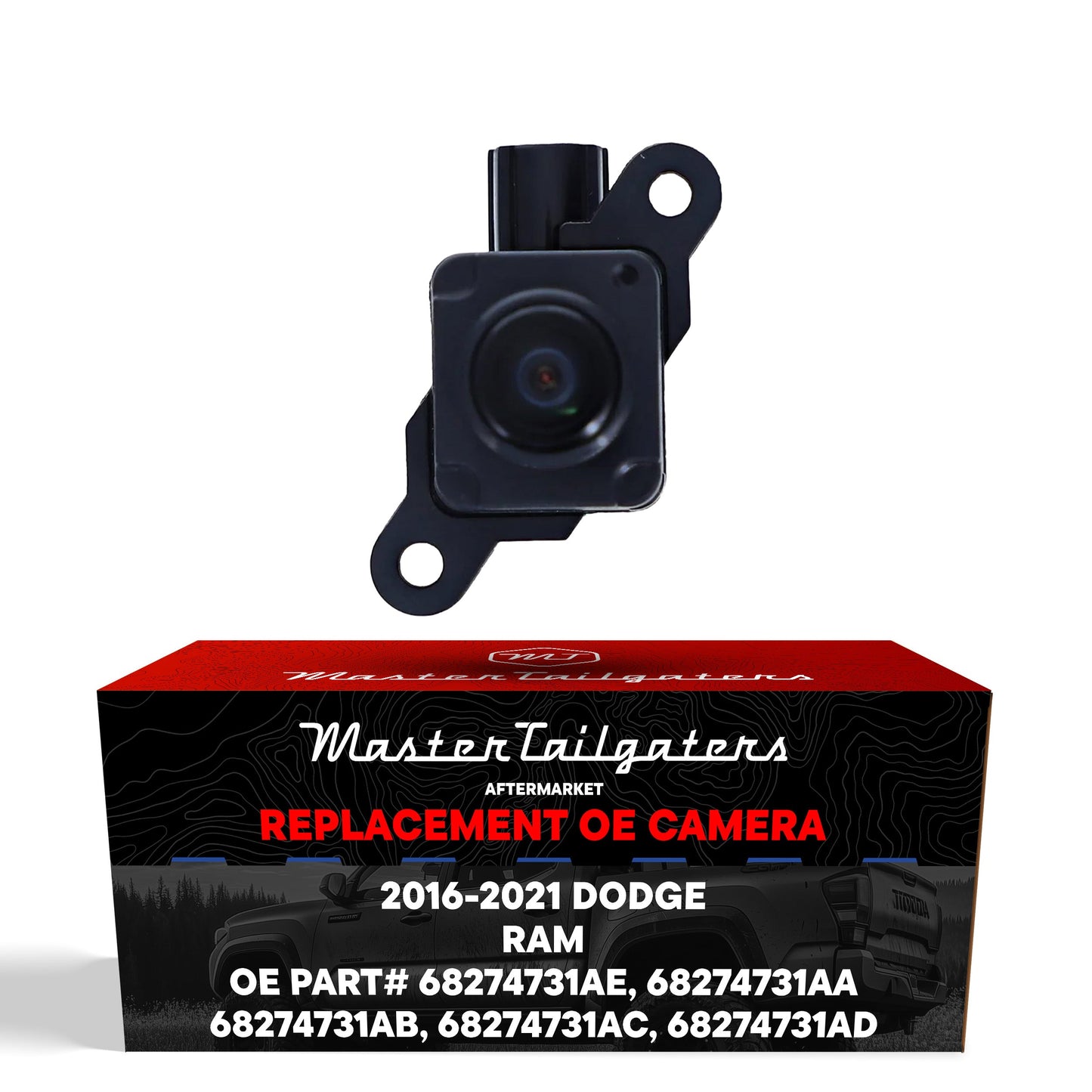 Dodge Ram (2016-2021) OEM Replacement Backup Camera OE Part  # 68274731AA, 68274731AB, 68274731AC, 68274731AD, 68274731AE