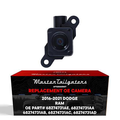 Dodge Ram (2016-2021) OEM Replacement Backup Camera OE Part  # 68274731AA, 68274731AB, 68274731AC, 68274731AD, 68274731AE