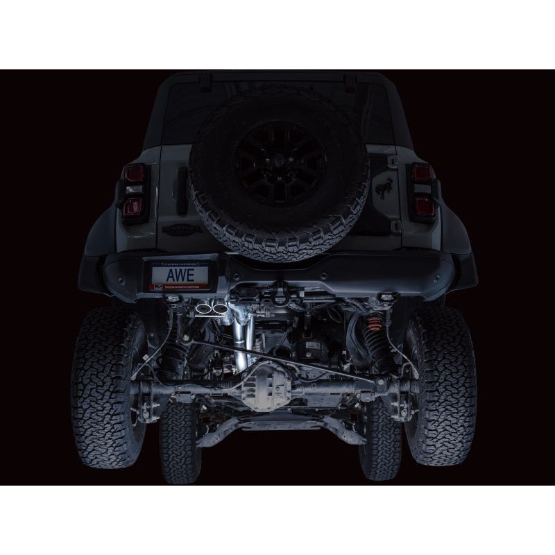 AWE Tuning 2022+ Ford Bronco Raptor 4WD Dual BashGuards Cat-Back SwitchPath Exhaust (No Tips)
