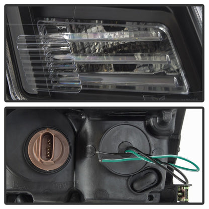 SPYDER xTune 06-09 Ford Fusion Light Bar DRL Projector Headlights - Black (PRO-JH-FFU06-LB-BK) 9042119