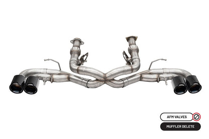 CORSA Performance Corsa 20-23 Chevrolet Corvette C8 RWD 3in Track Cat-Back Delete Exhaust w/4.5in CF Black PVD Tips 21104CFBLK