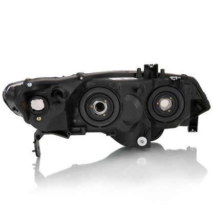 ANZO 2006-2009 Honda Civic 2 Door Crystal Headlight Black Amber (OE Replacement) 121546