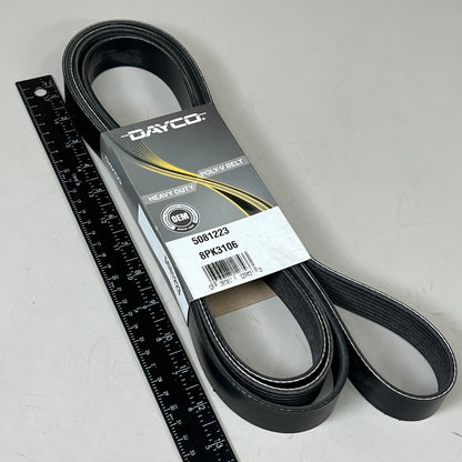 DAYCO Serpentine Belt 122.28" Effective Length Durable SPDM Black 5081223